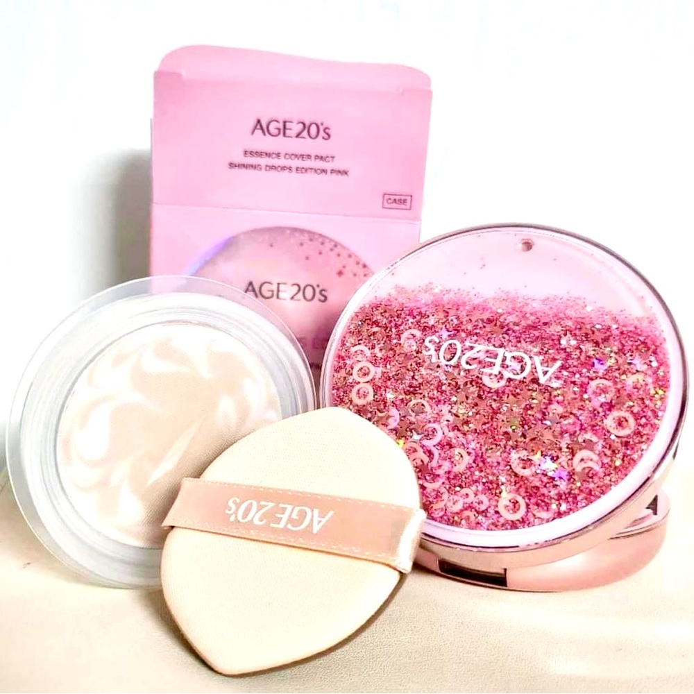 AGE 20's Shining Drop Edition Jericho Rose Essence Pink Pact Pink Latte No.21